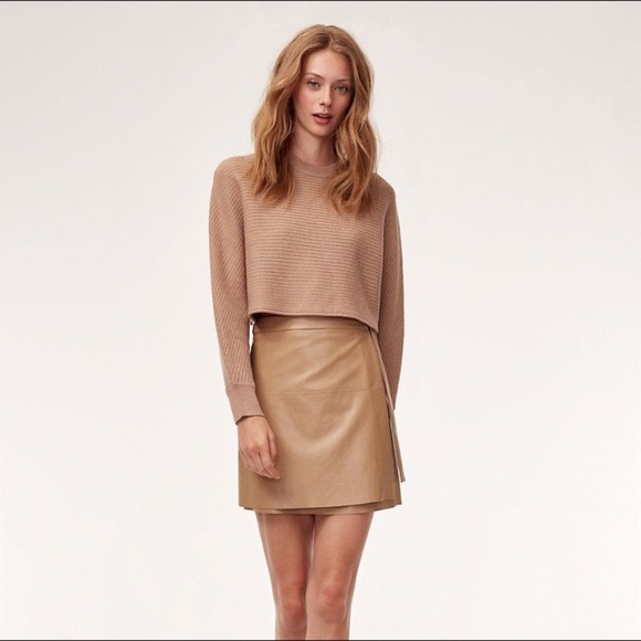 Aritzia Wilfred Lolan wool Sweater Tan Size XS - Picture 3 of 10